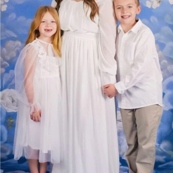 Women's Solid Color Rhinestone Collar Casual Lantern Sleeve Loose Hem Dress NWOT - Picture 9 of 10